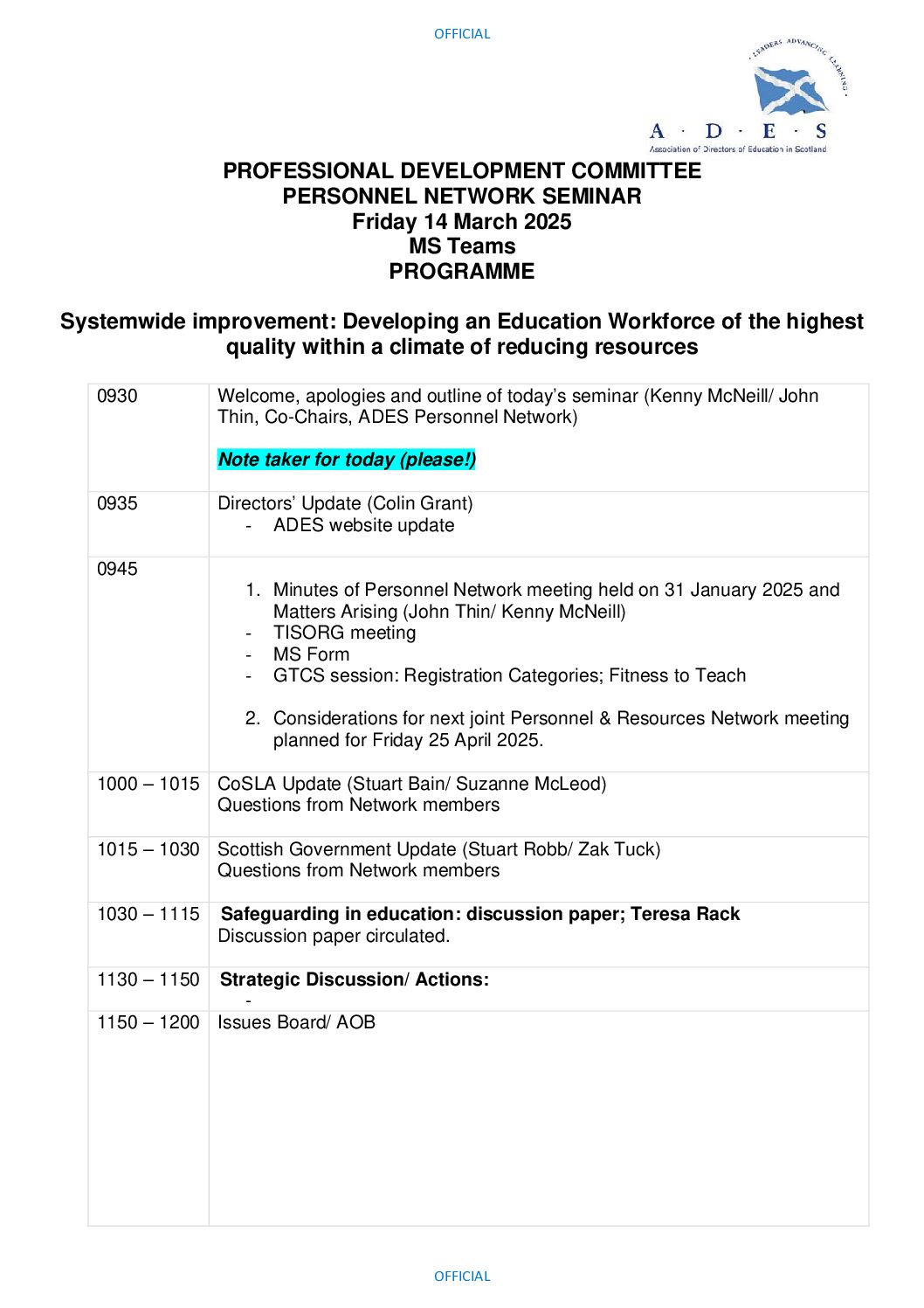 20250314 ADES Personnel Network Agenda